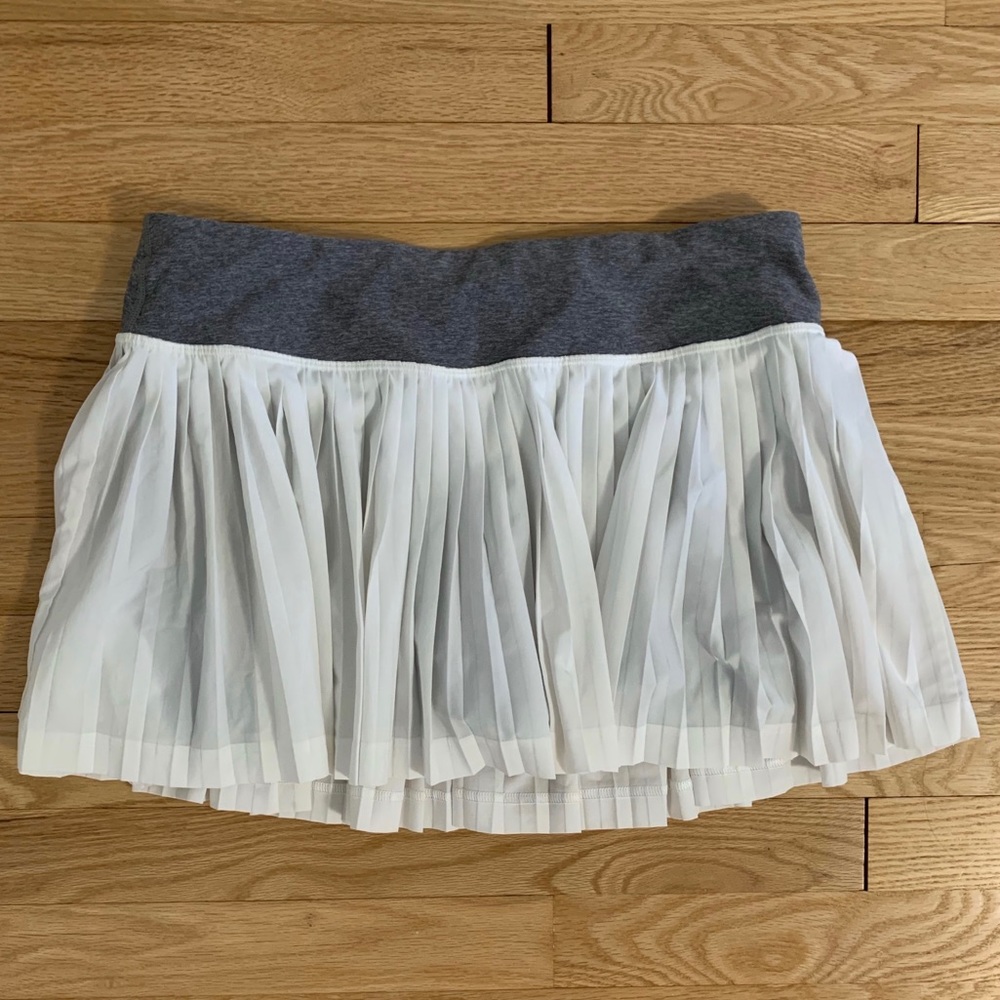 Lululemon White Pleated Tennis Skirt